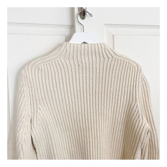 Shaina Mote Luca Ribbed Chunky Crop Sweater 100% Organic Cotton - Picture 6 of 12
